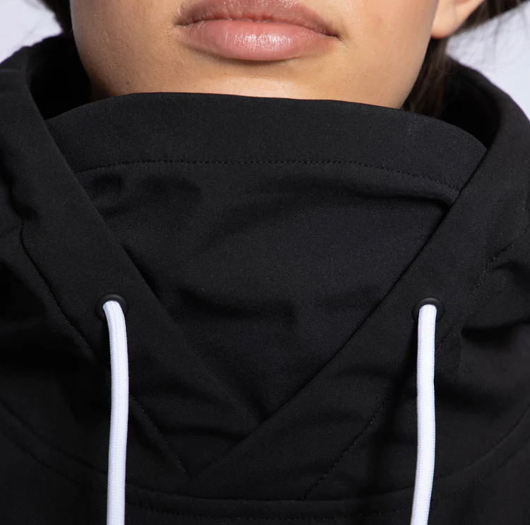 Chin guard of soft poly tricot