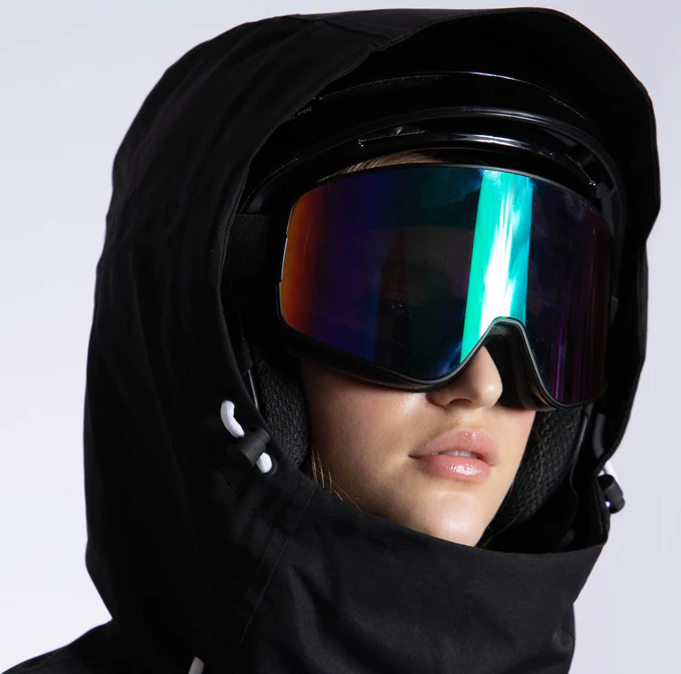 Helmet-fitted double-adjustable hood